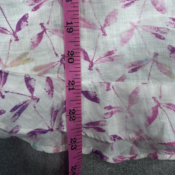 ❤️2/$30❤️[S]Joe Fresh Women Linen Blouse - Purple and White Dragonfly Print NWOT - Picture 7 of 8